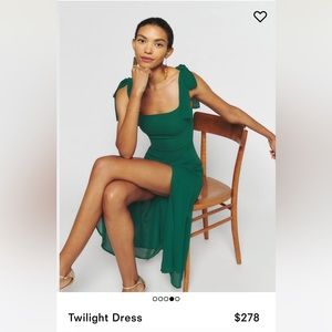 NWT Reformation Twilight Emerald Dress Size 6 Mint Condition Never Worn